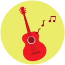 Guitar music icon
