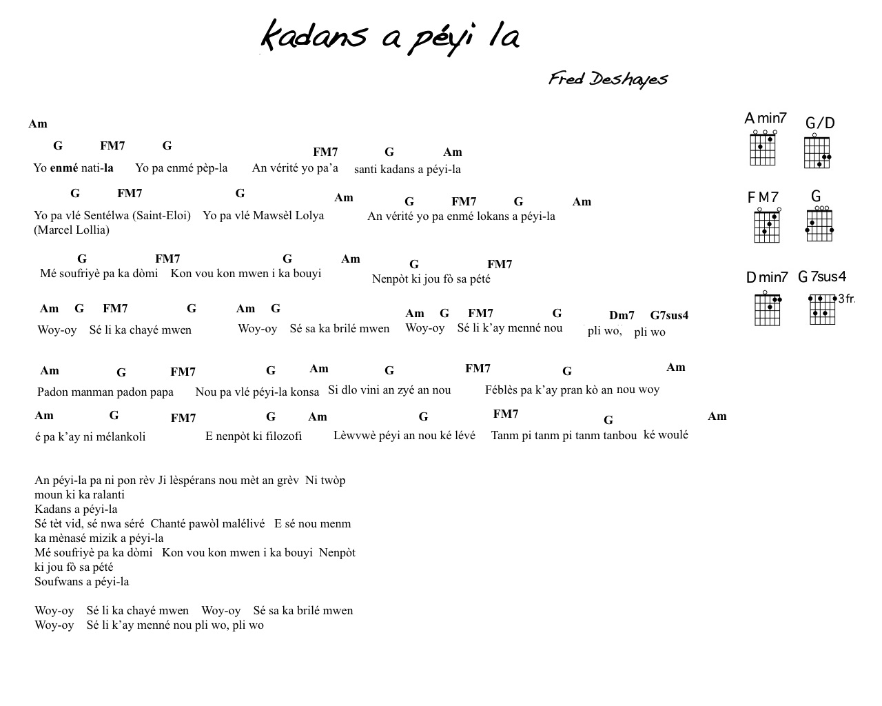 Kadans a peyi la lyrics diagram